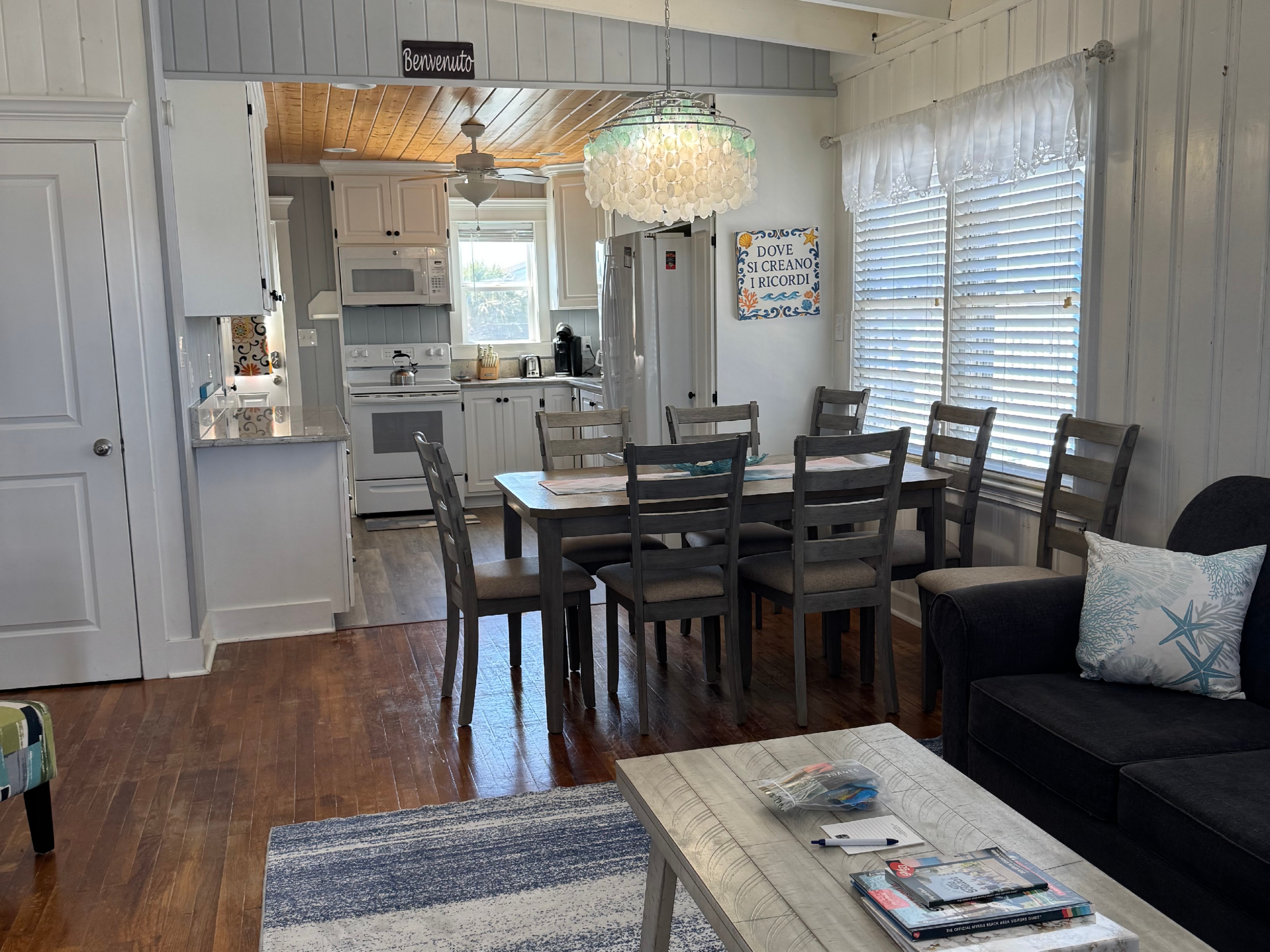Living room and kitchen view